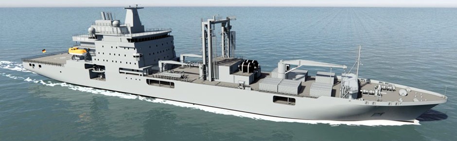 Kiellegung für neuen Marinetanker in Rostocker Werft